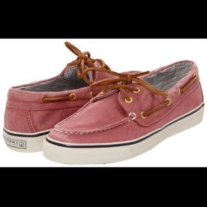 Women’s Red Salt Washed Canvas Sperry’s