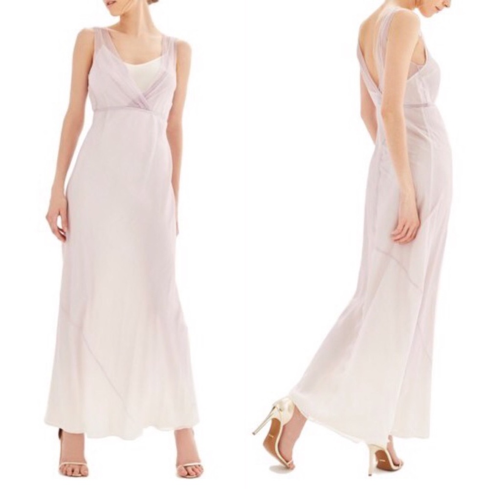 Topshop Bride Column Gown In Lilac Multi