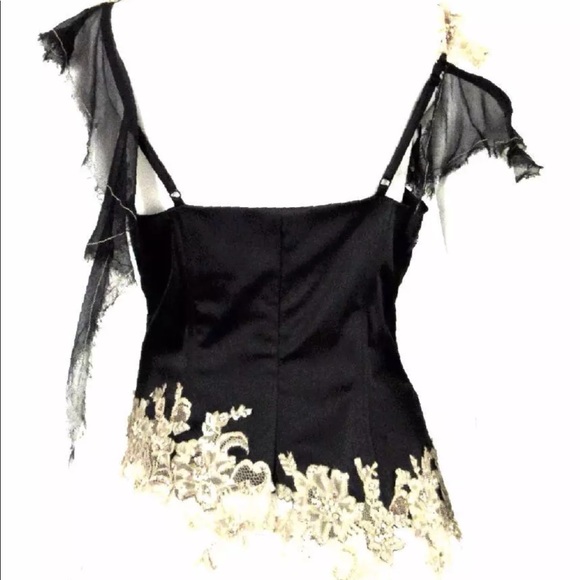 *🔥SOLD🔥* Mandalas black satin lace bustier - Picture 2 of 3