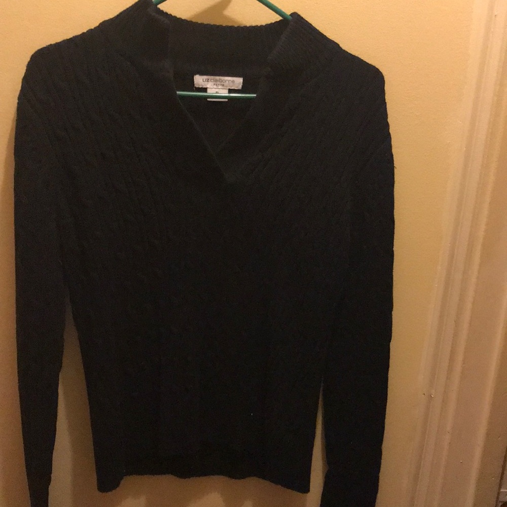 Black sweater very warm size large petite