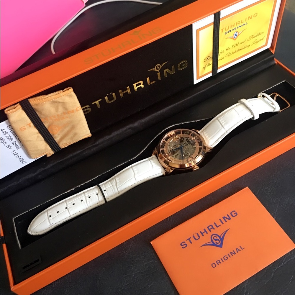 💯% Authentic Stuhrling Skeleton Automatic watch