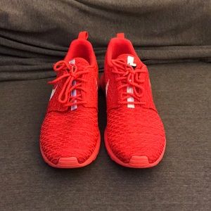 Nike Roshe Run NM Flyknit Bright Crimson Red