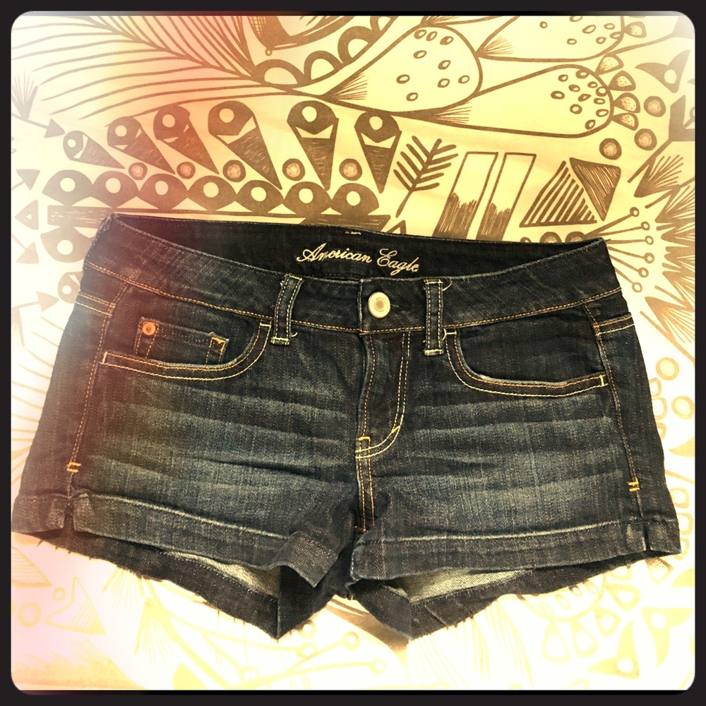 American Eagle Dark Wash Denim Shorts
