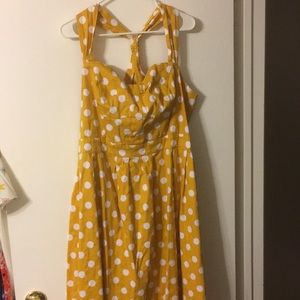 ModCloth 3x yellow polka dot dress