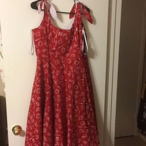 Hellbunny 3x red nautical dress