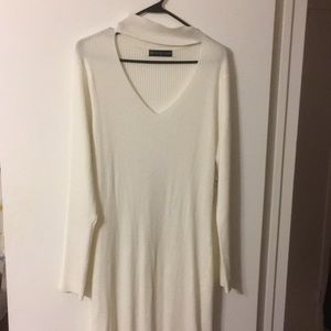 Cream colored sweater dress