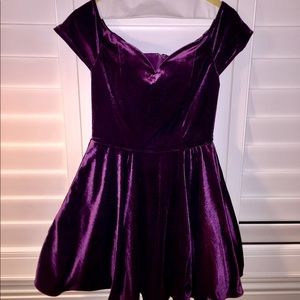 dark purple velvet dress
