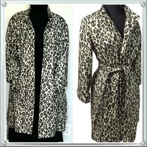 Chico's  Leopard Trench Coat -Chico's size 2