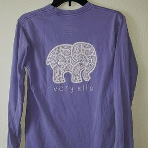 Ivory Ella long sleeve t shirt Purple Lavender