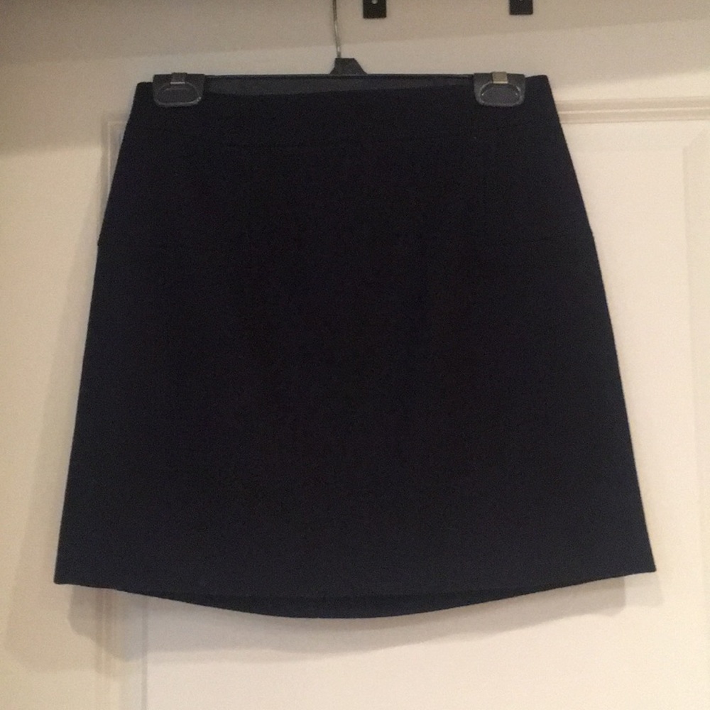 J. Crew Navy Wool Mini Skirt