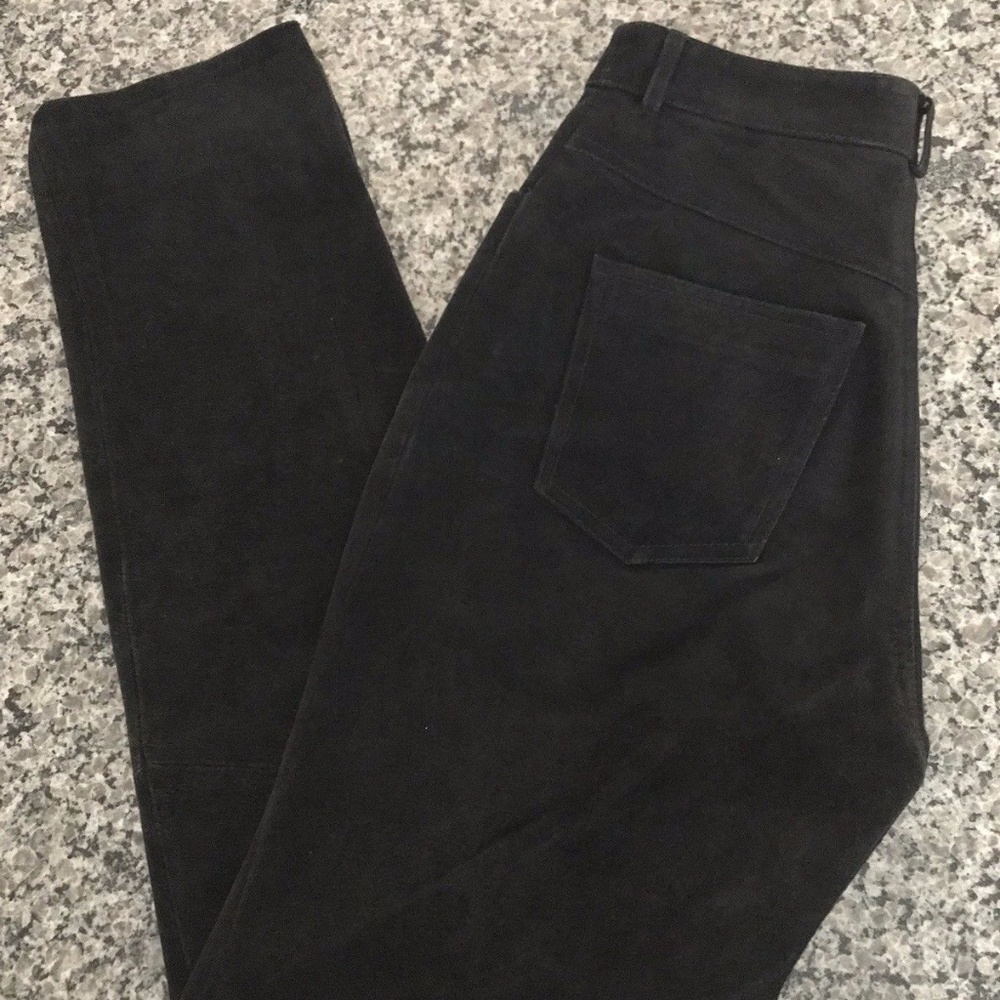 Suede Pants Black Size 4 Fully Lined