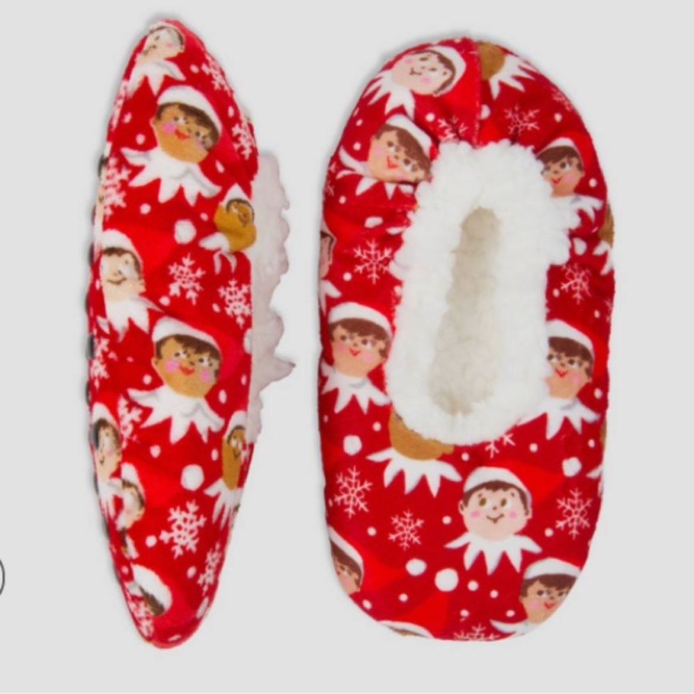 NEW Children's Elf On The Shelf Slippers