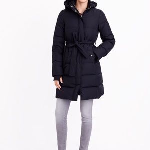 Long winter puffer coat