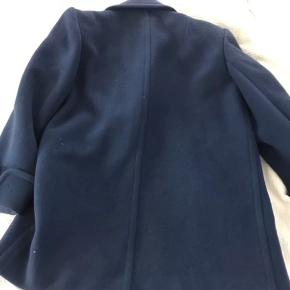 Vintage GIVENCHY 1970's dark navy wool coat 8 - Picture 3 of 5