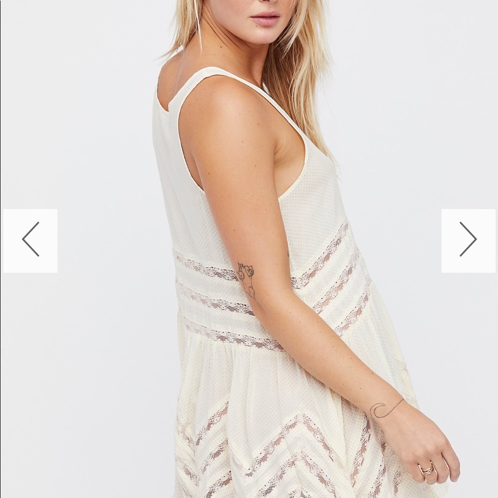 {FREE PEOPLE} NWT Voile & Lace Trapeze Slip Dress - Picture 2 of 8
