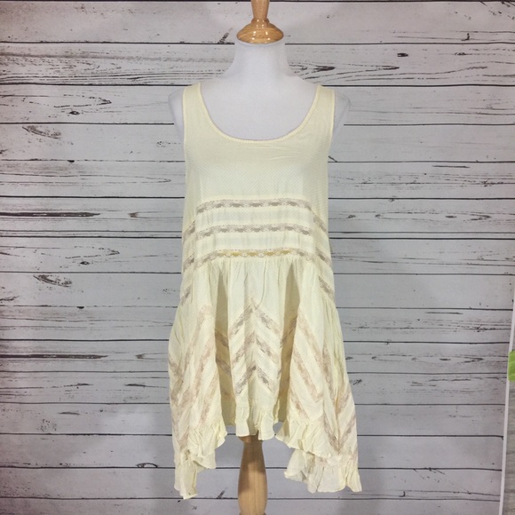 {FREE PEOPLE} NWT Voile & Lace Trapeze Slip Dress - Picture 4 of 8
