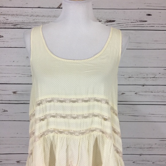 {FREE PEOPLE} NWT Voile & Lace Trapeze Slip Dress - Picture 5 of 8