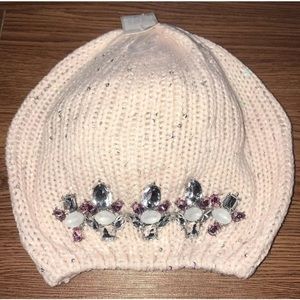 NWT Girls Pink Jeweled Sequin Toboggan