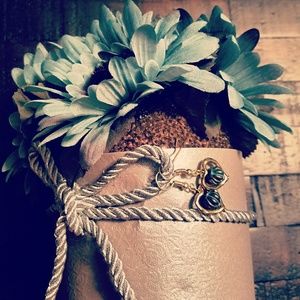 NWOT Gold and Teal hearts!