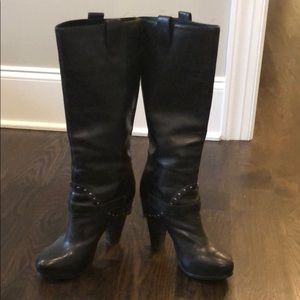 Ash leather high heel boot