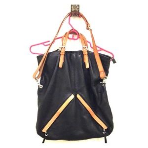 Leather one shoulder or cross body bag/purse