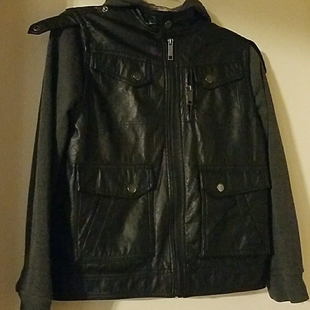 Boys faux leather jacket