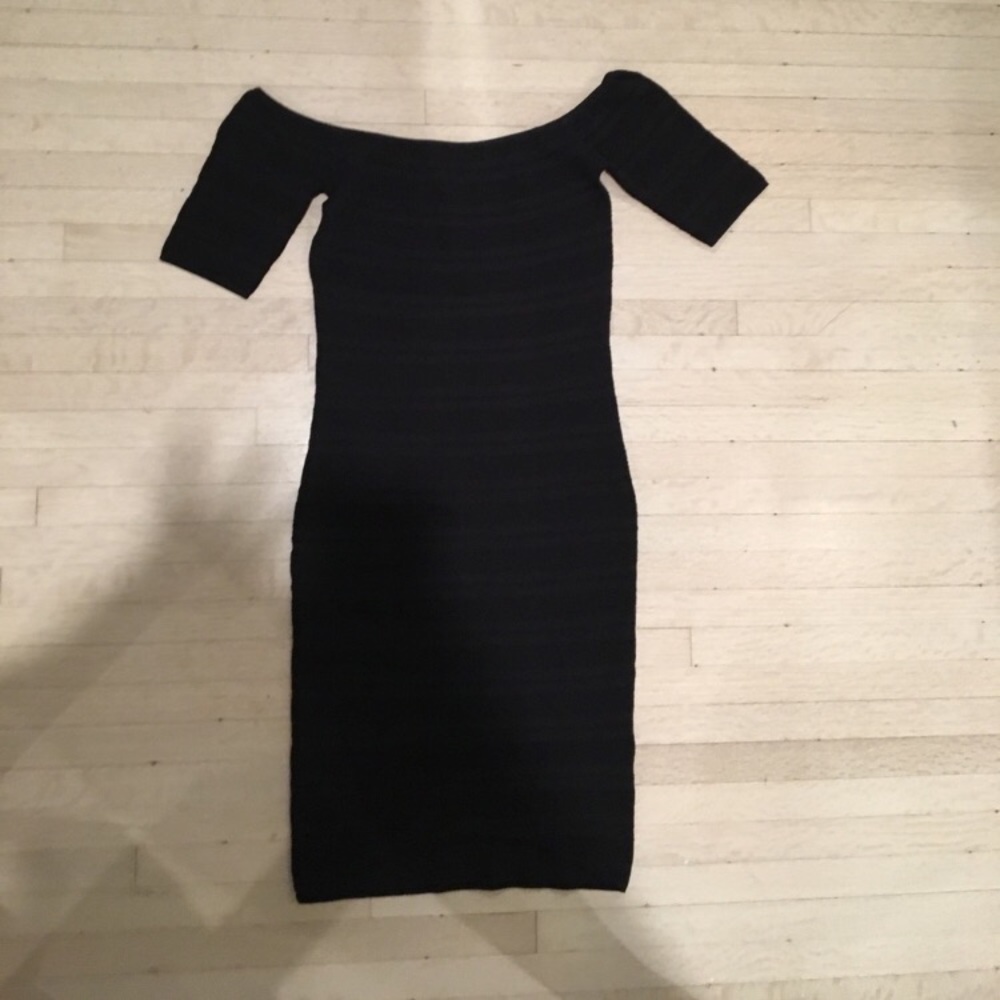 black off the shoulder dress