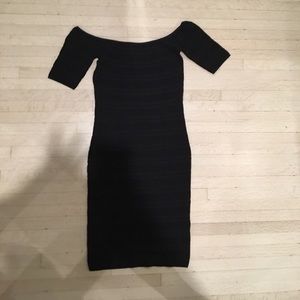 black off the shoulder dress