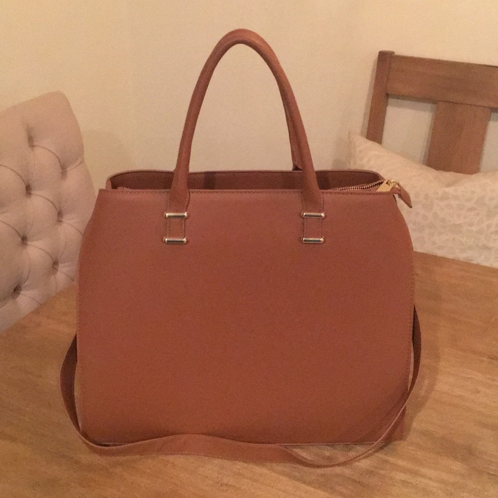 H&M Large Cognac Tote - Never Used!