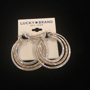 Lucky Brand Silver and Gold Earrings