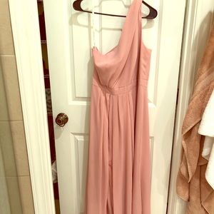 David’s Bridal Ballet Pink bridesmaid dress