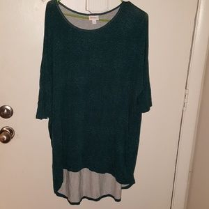 LuLaRoe Large hi low shirt turquoise