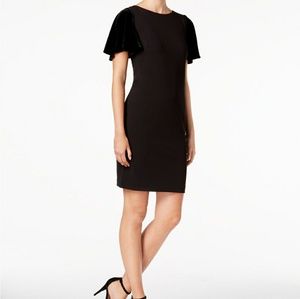 Calvin Klein Velvet Sleeve Sheath Dress!!!
