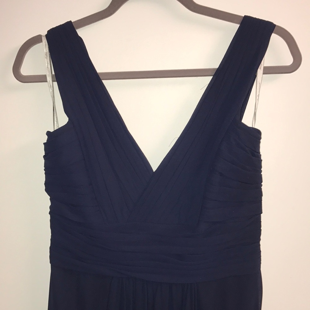 Navy Monique Lhuillier Gown - Picture 6 of 7