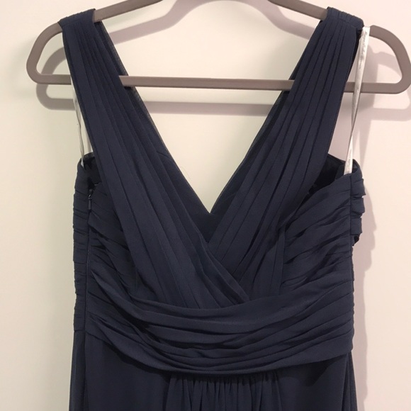 Navy Monique Lhuillier Gown - Picture 4 of 7