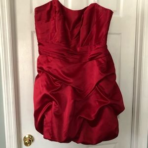 Bridesmaid, form, cocktail dress, red