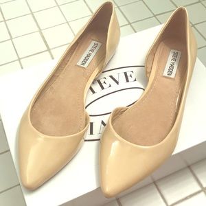 Steve Madden Elusion Patent Leather Nude Flat