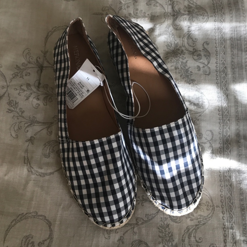Nwt gingham espadrilles flats