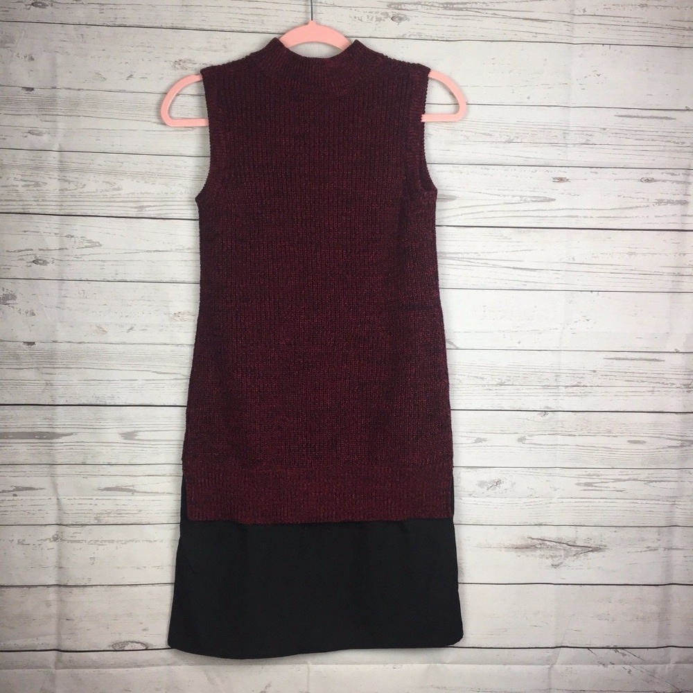 French Connection Red Mock Neck Sweater Dress - Picture 2 of 2