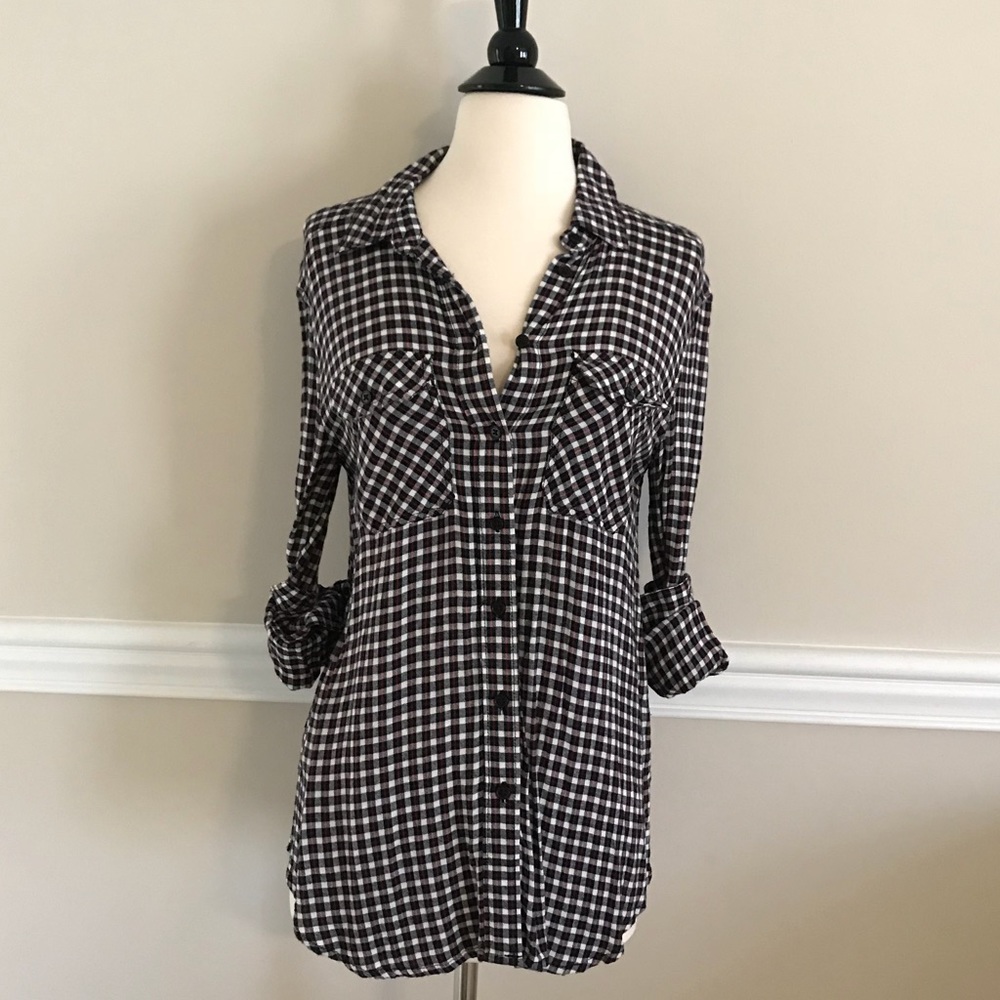 BDG plaid button-down top
