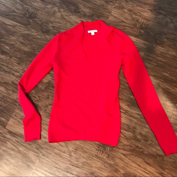 Banana Republic Sweaters - Soft Red Banana Republic V-neck Sweater size small