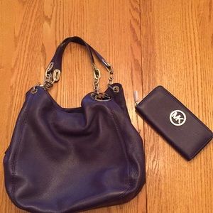 Michael Kors purple handbag