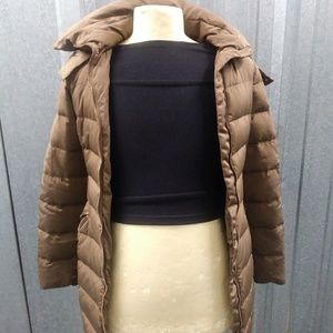 Zara Golden Brown Down Jacket 3/4