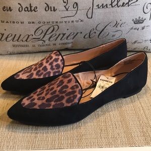 Express leopard and faux suede flats ~ Sz 8