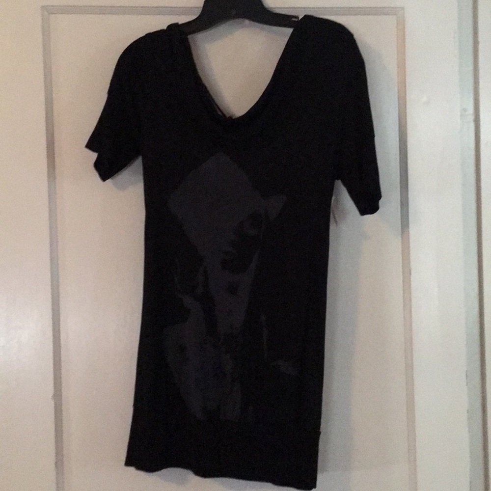 Shirt sleeved tie string back black Akira shirt