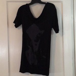 Shirt sleeved tie string back black Akira shirt