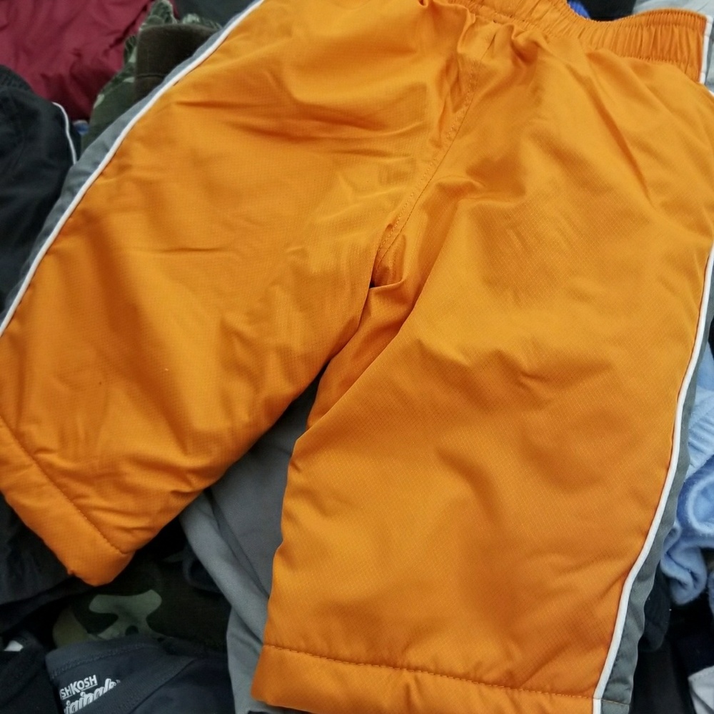Orange and Gray old navy infant snow pants