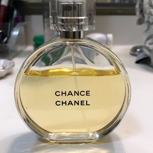 3.4 oz of Chanel Chance, about 1/3 used.