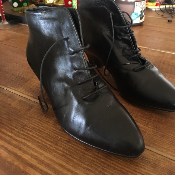 Vintage Italian Leather Ankle Boots 