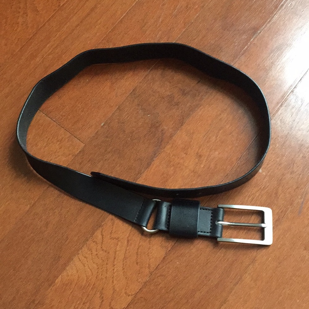 Black belt with silver buckle
